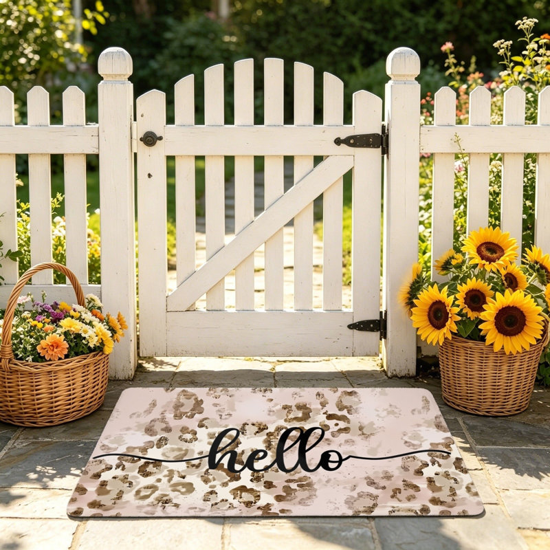 Tapis de porte 24 po x 36 po Blush Leopard
