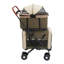 Poussette pliante pour animaux à 2 niveaux pour chiens et chats, chariot de transport pour animaux portable avec sacs amovibles et capacité de 77 lb-119784193