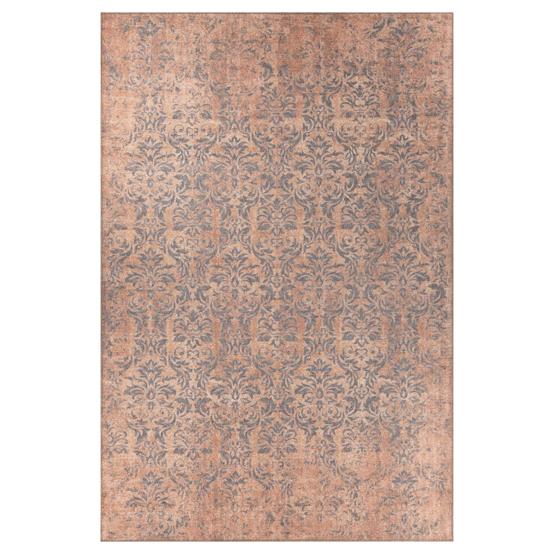 Tapis lavable en machine Premium, 4,6 x 6,2 pieds, 100% polyester, 1850 g / m² | Hauteur des poils: 0,2 po | Poly-coton écologique recyclé | Parfait pour le salon, la chambre à coucher et les endroits très passants