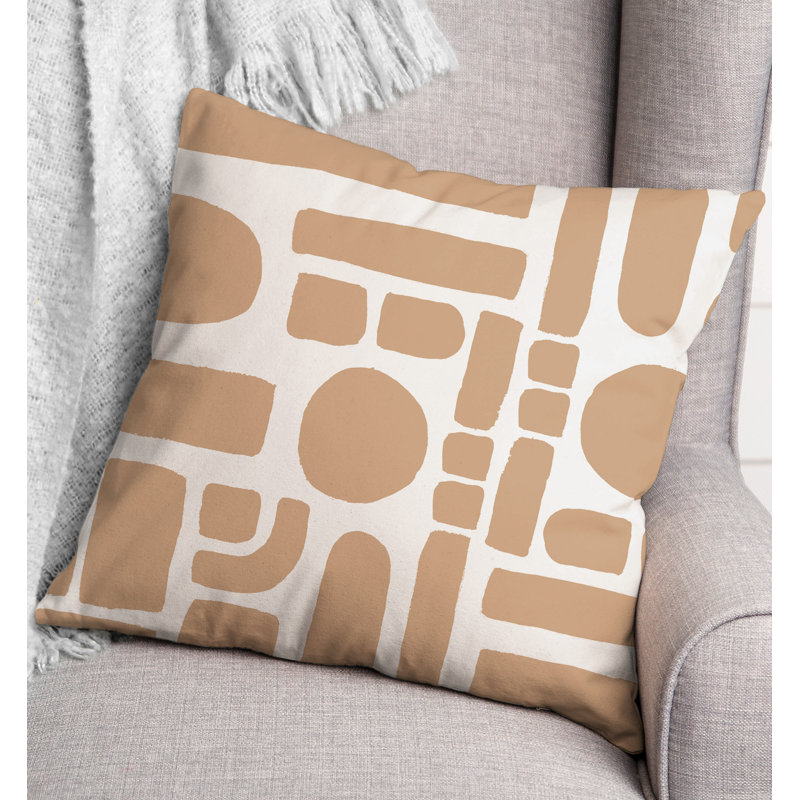 Coussin décoratif intérieur / extérieur, Brun clair