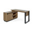 Bureau en L Slide avec armoire 3 tiroirs 1 porte coulissante en métal Slide-1002629509