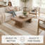 Tapis rayé en jute Reva blanc / brun style campagne pour le salon et la chambre à coucher-329356479