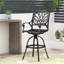 Tabouret pivotant en fonte d'aluminium