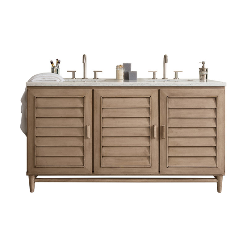 Portland 60'' W Double Vanity, Eternal Jasmine Pearl