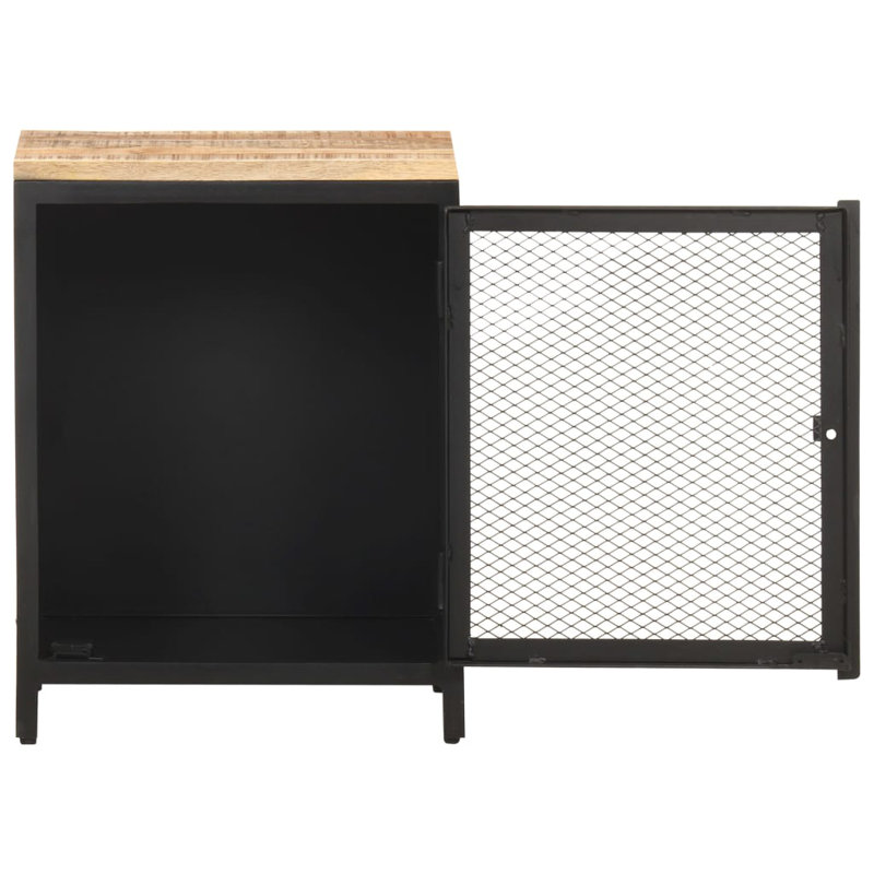 Armoire de chevet en bois de manguier brut 15,7 po x 11,8 po x 20,9 po