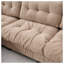 Canapé modulaire 3 places à assise profonde et canapé en tissu brun clair pour salon