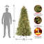 The Holiday Aisle® Tiffany Fir Slim Tree with Clear Lights-477513481