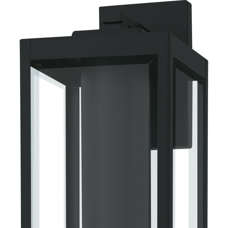 Wiebe 1-Light Earth Black Dark Sky Outdoor Wall Lantern, 20" H x 7" W x 8.5" D