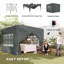 Outsunny 3 x 3(m) Pop Up Gazebo with Sides, Carry Bag, UPF50+, Dark Grey