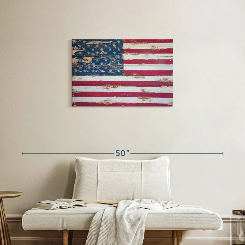 Drapeau américain Borges, H 20 po x l 30 po
