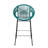 Ferrara Outdoor Patio Teal Faux Wicker Barstool, Set Of 2-370446504