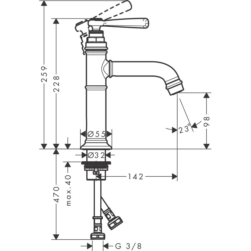 Montreux 10.25" Single Hole Bathroom Faucet, Brushed Gold Optic