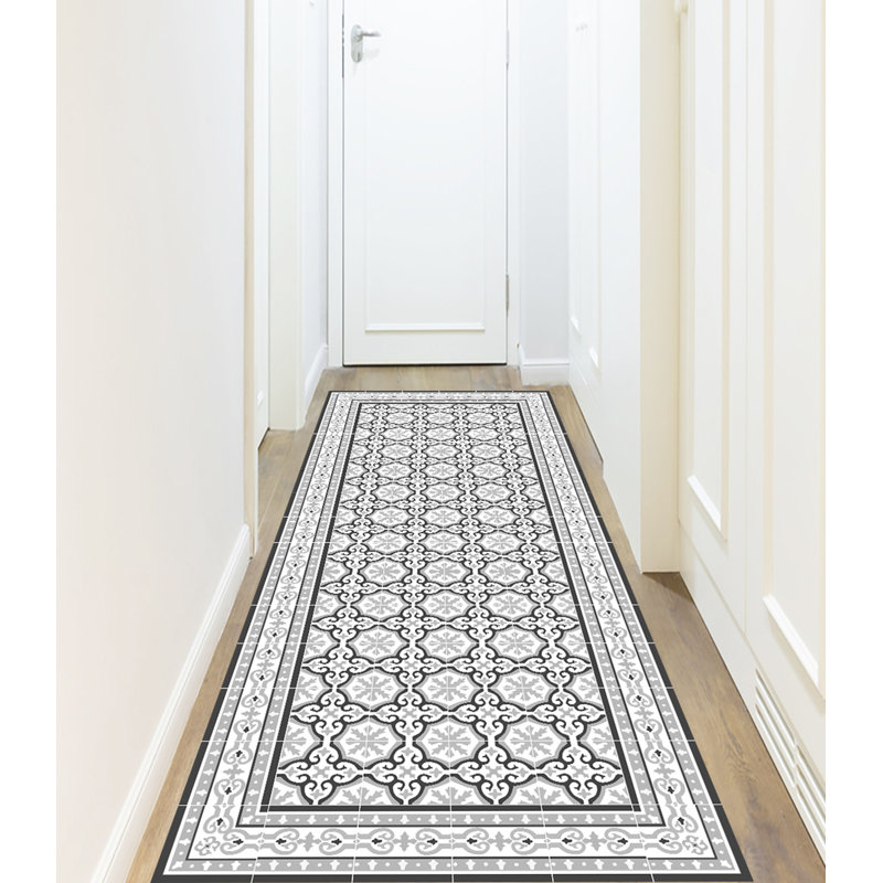 Elske Vinyl Machine Printed Area Rug, Rectangle 2'2" x 8'2.4"