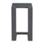 Table d'appoint d'extérieur 18 po en aluminium noir