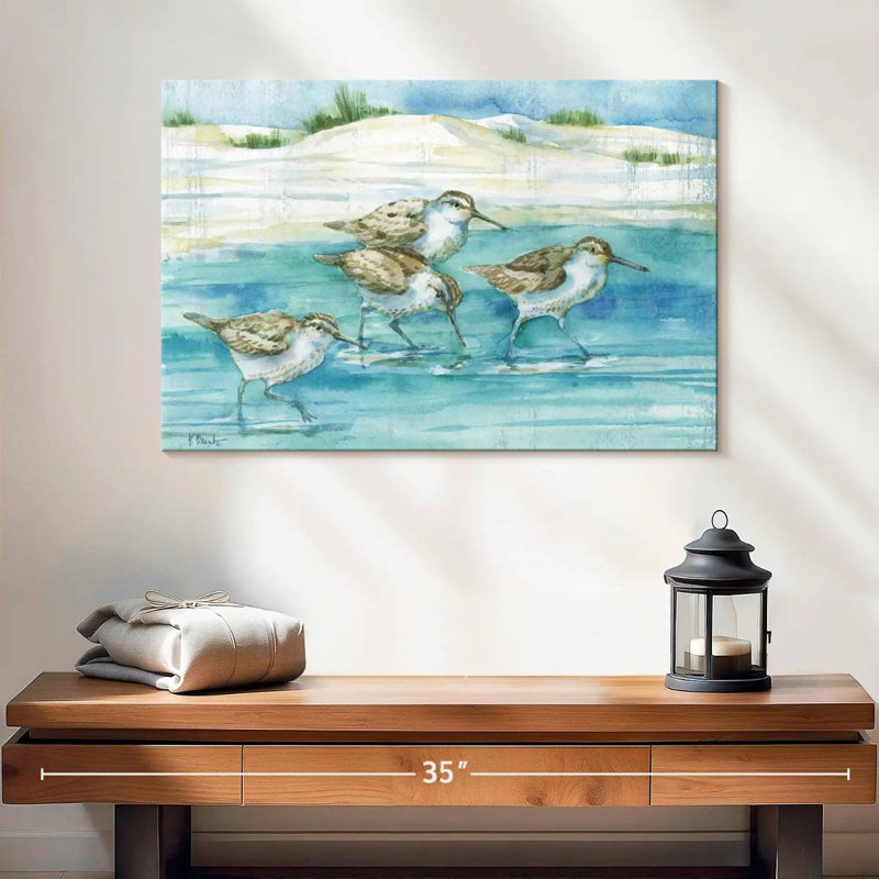 Sandy Sandpipers I, 16" H x 24" W