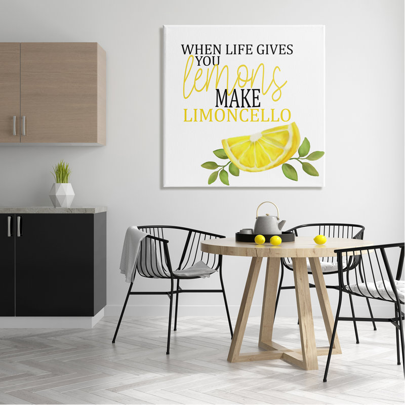 «Funny Lemons To Limoncello On Canvas» par Kim Allen, reproduction, H 36 po x l 36 po x P 1,5 po