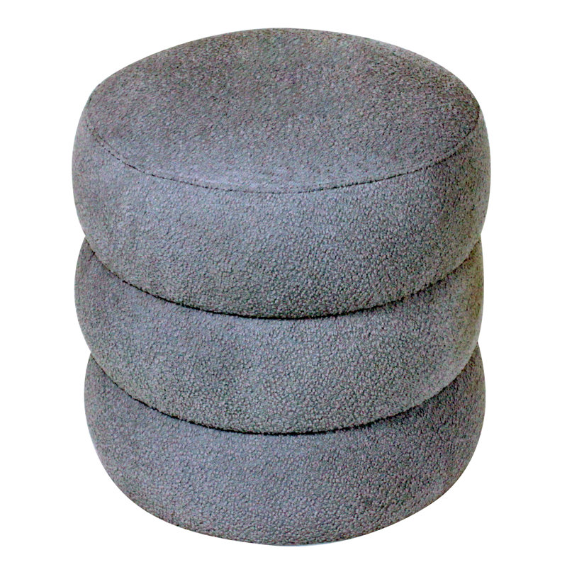 Upholstered Ottoman, Gray