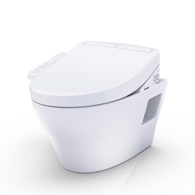 TOTO® WASHLET®+ EP Wall-Hung Elongated Toilet and WASHLET S2 Bidet Seat and DuoFit® In-Wall 0.9 and 1.28 GPF Dual-Flush Tank System, Matte Silver - CWT4283346CMFG#MS