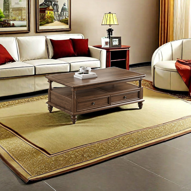 Solid Wood Coffee Table, Brown