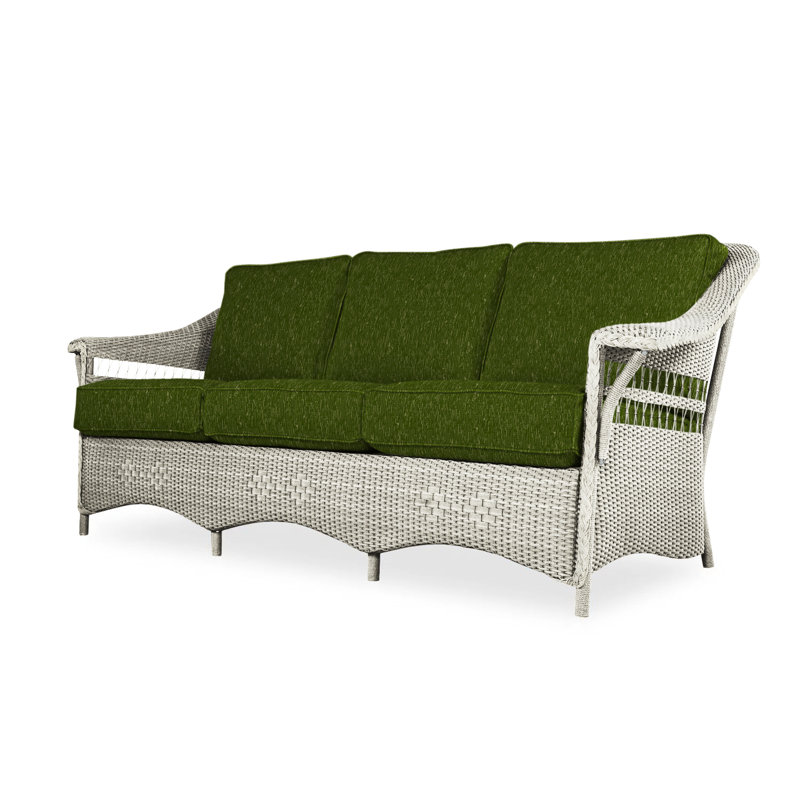 Nantucket Outdoor 3 - Seat Patio Sofa, Berkely Hall Green, Linen