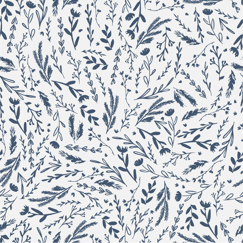 Peel & Stick Floral Tile, 2.08' W x 10.42' L