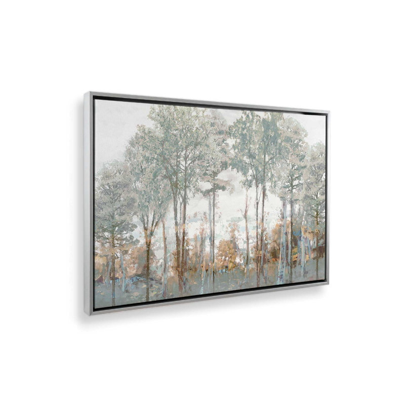 «Silver Woods» par Amber Sterling, reproduction d'art, Toile avec cadre, Argent, L 48 x H 36