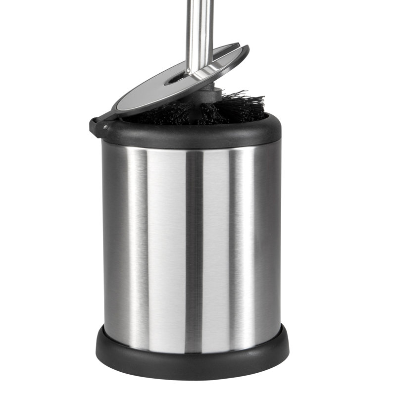 Stainless Steel Toilet Brush and Holder Set with Soft Bristles