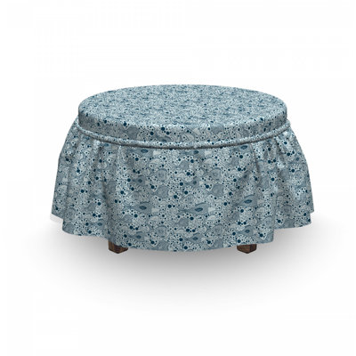 Housse pour repose-pieds poissons et bulles