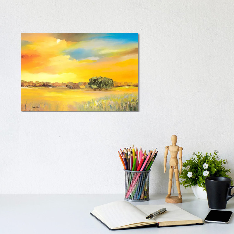 Serene I by Hans Paus - Wrapped Canvas Painting, 20.32 cm H x 30.48 cm W
