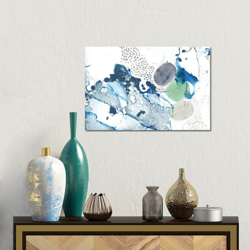 Blue Marble 1 Piece Painting on Canvas, 30.48 cm H x 45.72 cm W, Wrapped Canvas