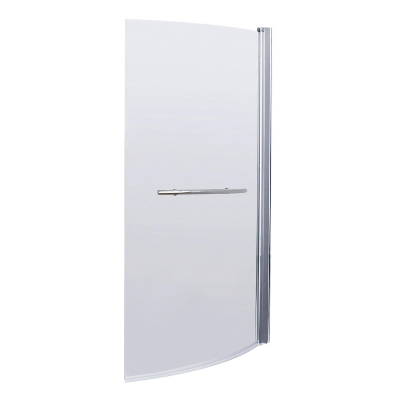 Pacific 870mm W x 1435mm H Hinged Semi-Frameless Tub Door with Clear Glass