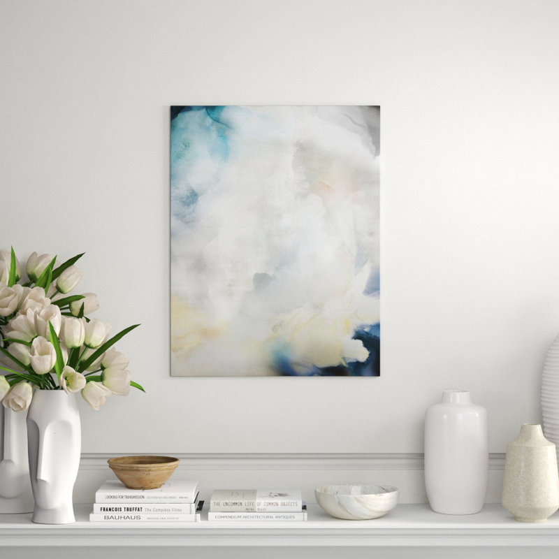 Ivory Blossom Print by James McAllen, Glass Coat, 31" H x 24" W x 1.5" D