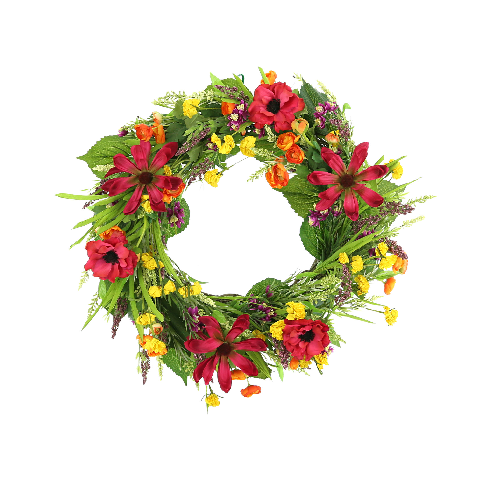 The Holiday Aisle® 26 Ranunculus Wreath with Rudbeckia