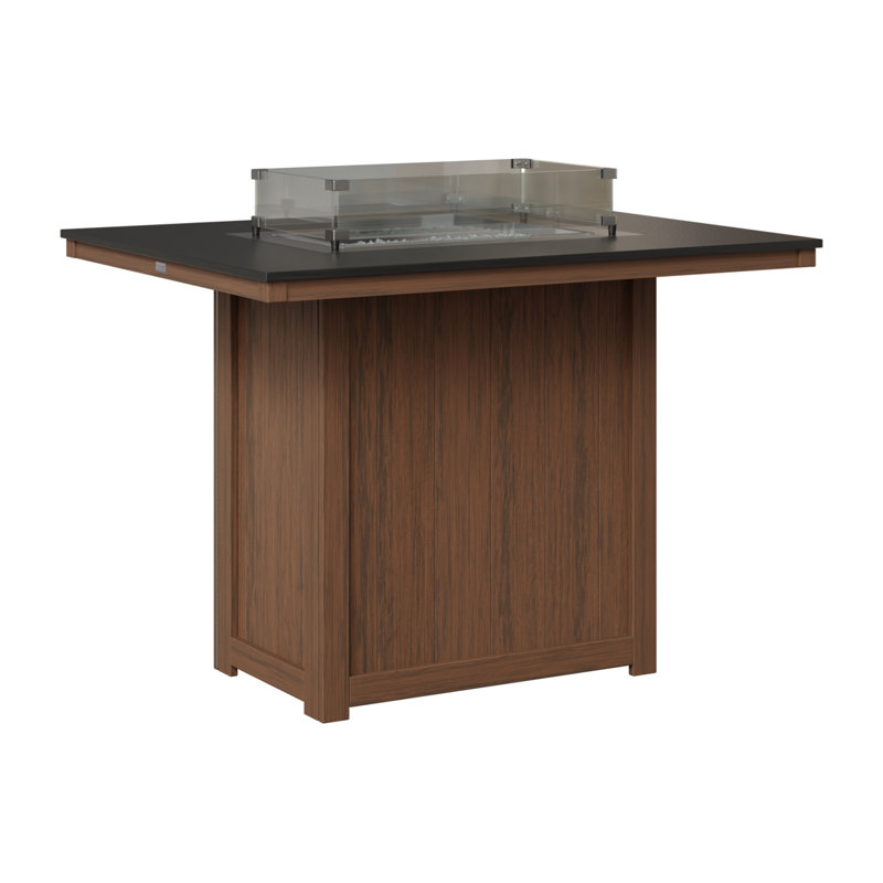 Foyer de table berlinois Donoma, H 39 po x l 41 po x P 54 po, Plateau martelé noir avec base en noyer brésilie