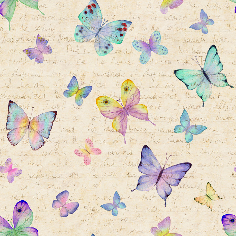 "Lexie Butterflies On Canvas" par Olga_Z, impression, H 36 po x l 36 po