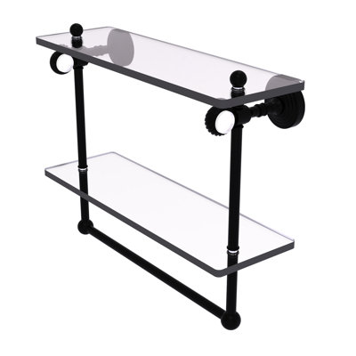 Étagère murale double en verre Jarrell