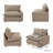 Moncada Upholstered Modern Linen Fabric One-Armed Chair-121084638