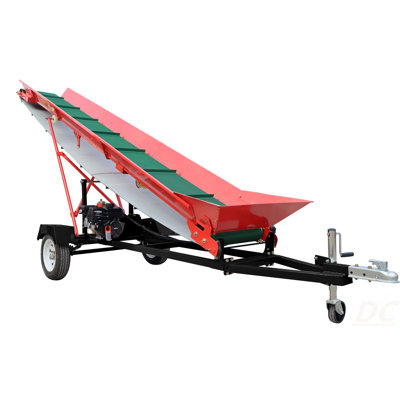 Heavy-Duty Firewood Conveyor, Powered By A 6.5 Hp 208Cc Gasoline Engine, With A Maximum Lifting Height Of 118 Inches And A Width Of 19.7 Inches. It Can Transport Grain And Has An Adjustable Speed.