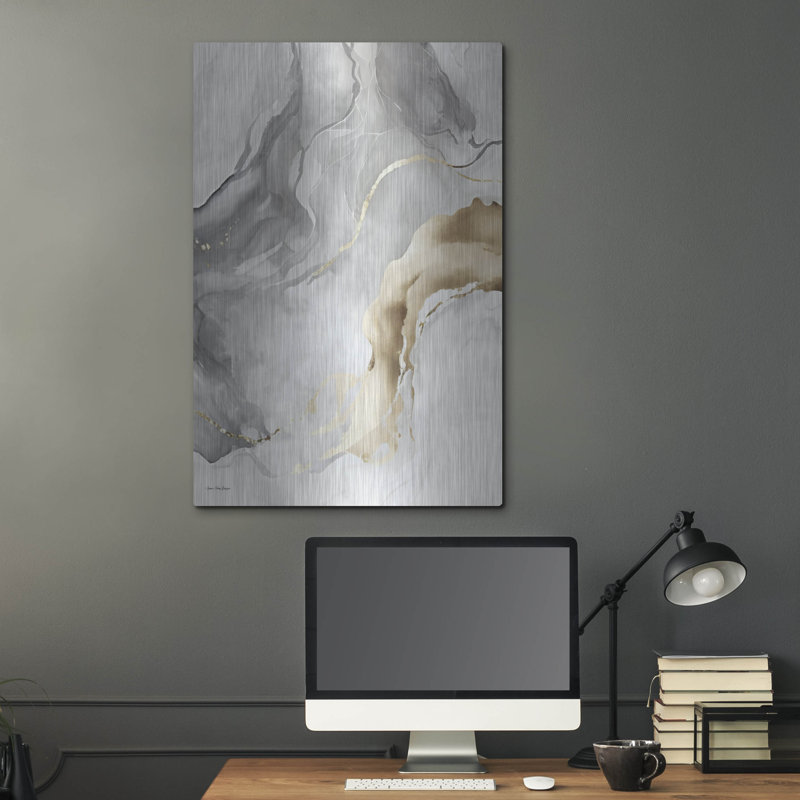 "Gray Art Marble II" par Seven Trees Design, H 36 po x l 24 po