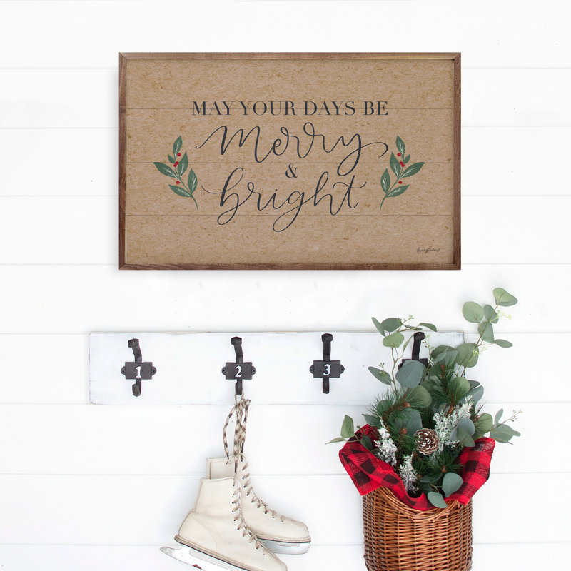 «Neutral Christmas I Merry And Bright» par Becky Thorns, H 5 po x l 8 po