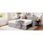 Twin Size Upholstered daybed with Pop Up Trundle, Gray-2021899206