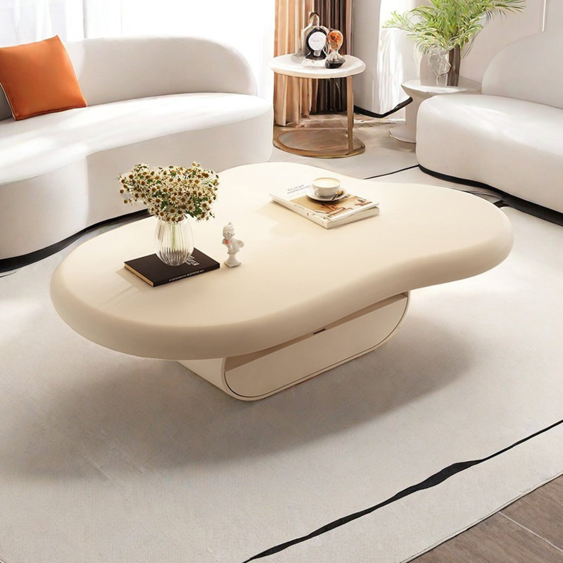 Creamy Cloud Coffee Table with Storage, 76 cm H x 51 cm W
