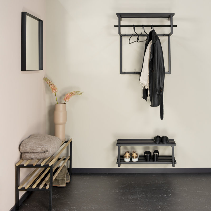 6 Pair Shoe Rack, Black