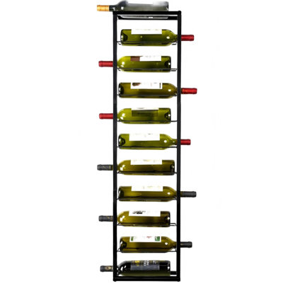 Wall Mounted Wine Rack: Metal Hanging 10 Bottle Wine Holder
