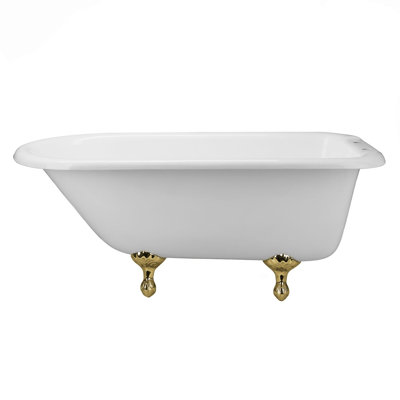 54'' x 30'' Freestanding Soaking Bathtub with Faucet