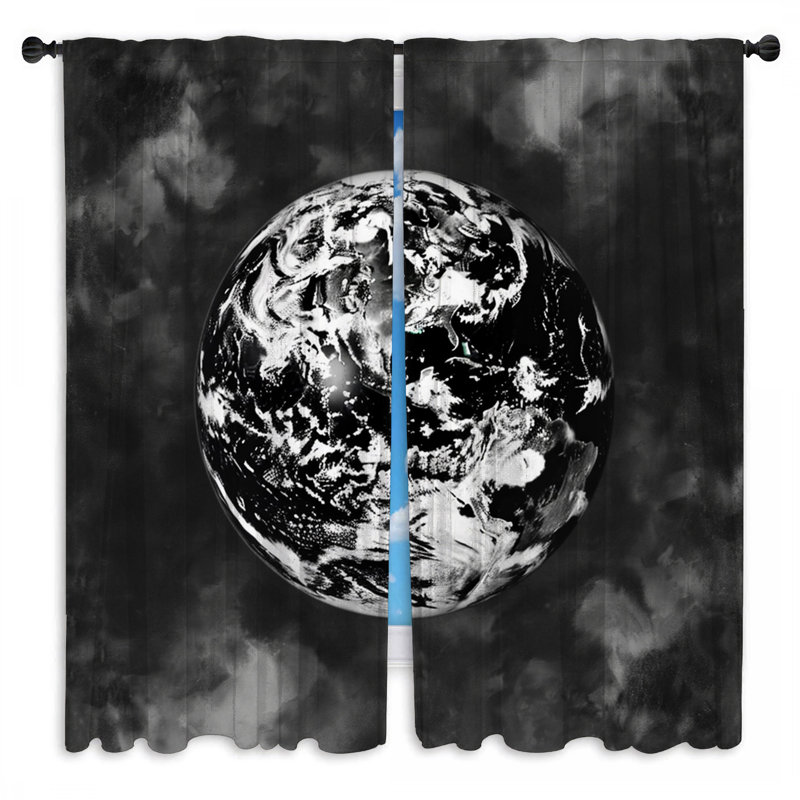 2 panneaux de rideaux terreux obscurcissant Earth, Transparent, 20 po x 50 po - 2 panneaux