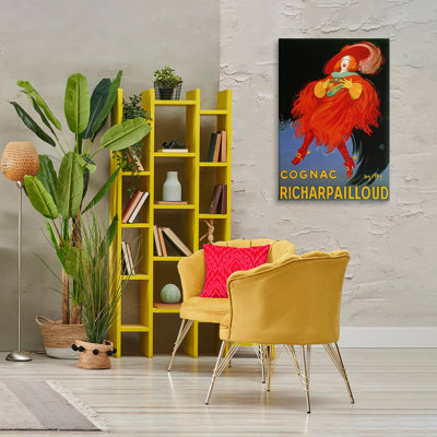Publicité rétro sur toile cognac, design par Marcus Jules