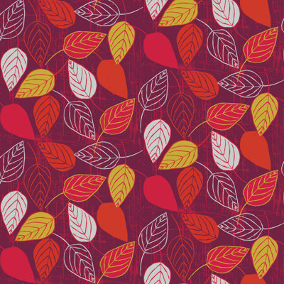 Red Fall VII by Ali Benyon - Wrapped Canvas Print