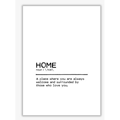 Home Welcome - Print