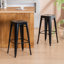Tabourets de bar modernes de 30 po de hauteur avec structure en métal et tabourets de comptoir empilables sans dossier-515291480